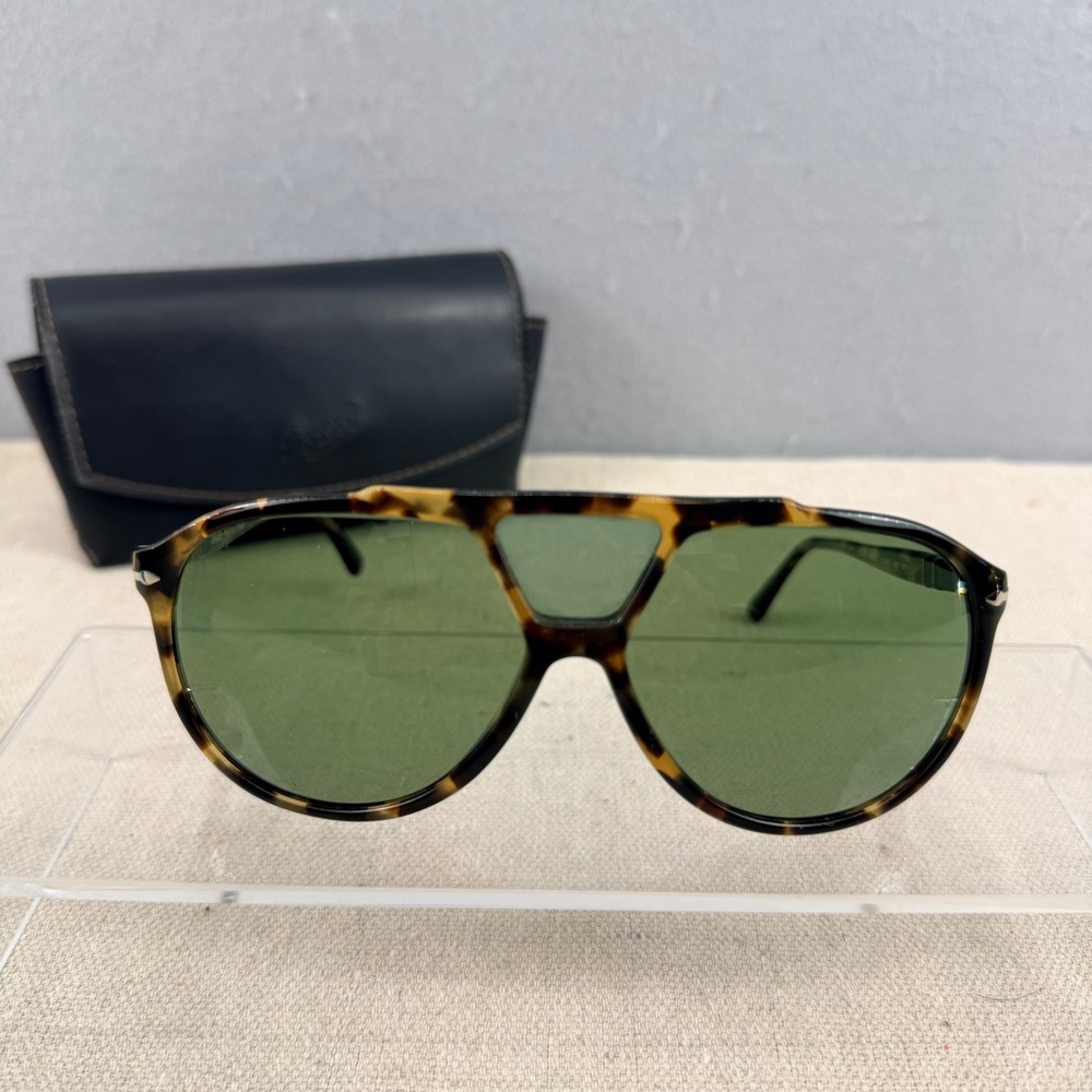 Persol 3217-S 1056/P1 Polarized Aviator Sunglasses Tortoise Italy w/ Case
